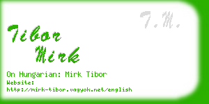 tibor mirk business card